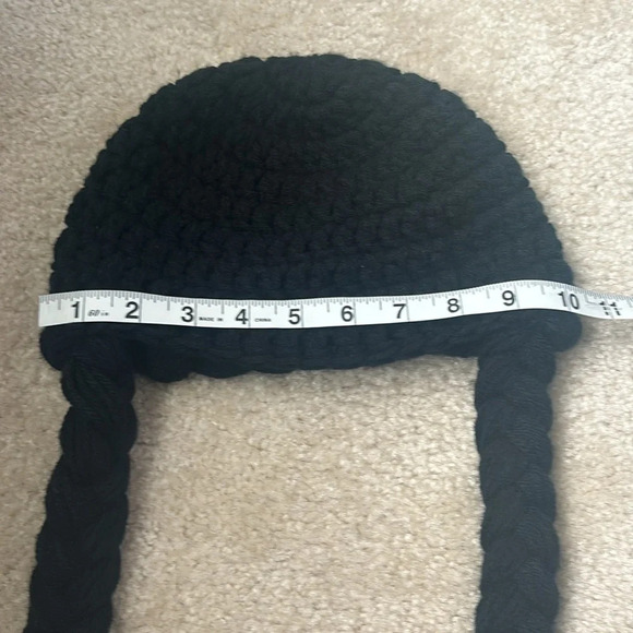 EUC Black Braids Crochet Hat - Picture 5 of 7